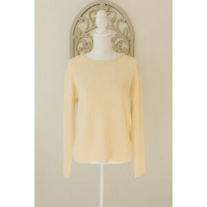 J.Crew 100% Ribbed Cashmere Sweater L Cabincore Soft Surrounding Nostalgic
